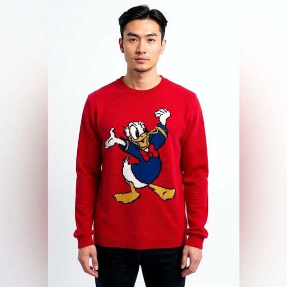 Gucci Unisex Red Sweater with Donald Duck Design - Picture 2 of 10